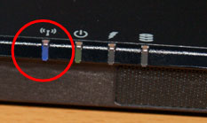 Laptop with a Wi-Fi LED